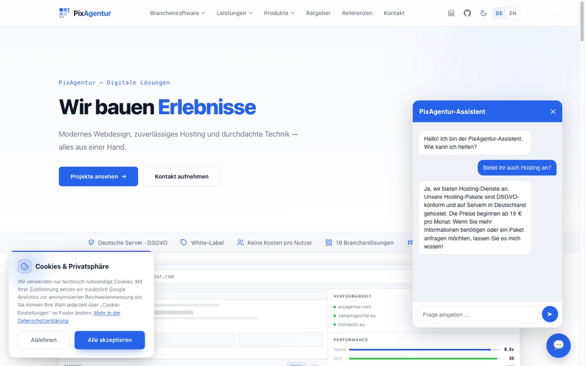 AI Chatbot: One Script Tag, and Your Website Answers on Its Own — Screenshot