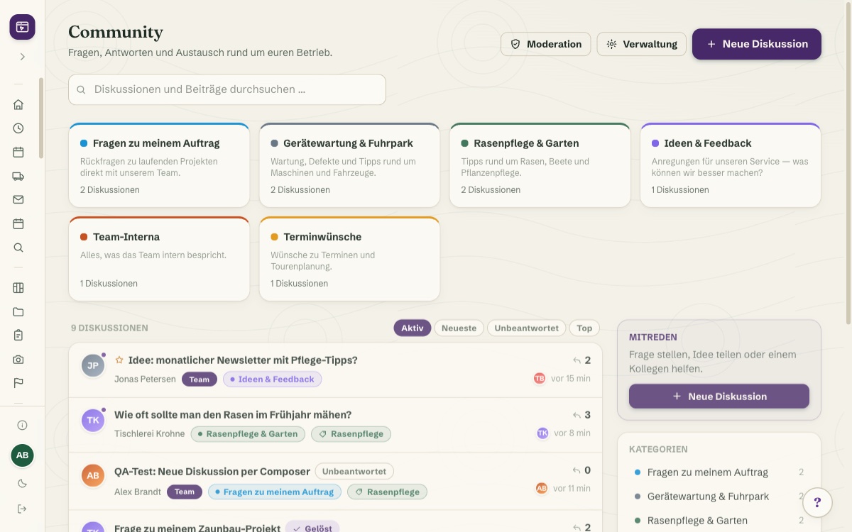 Colour-Coded Categories, Visible Exactly Where They Belong — Screenshot