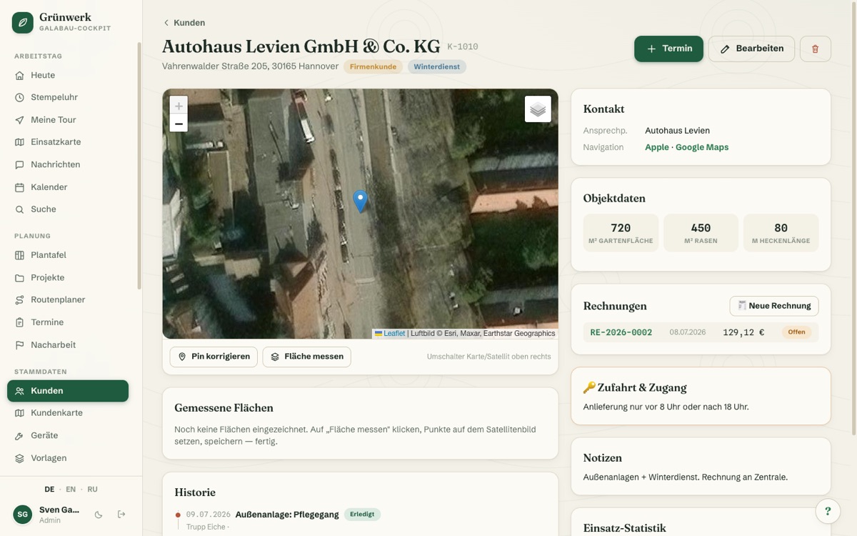 Measure Areas (Satellite) — Screenshot