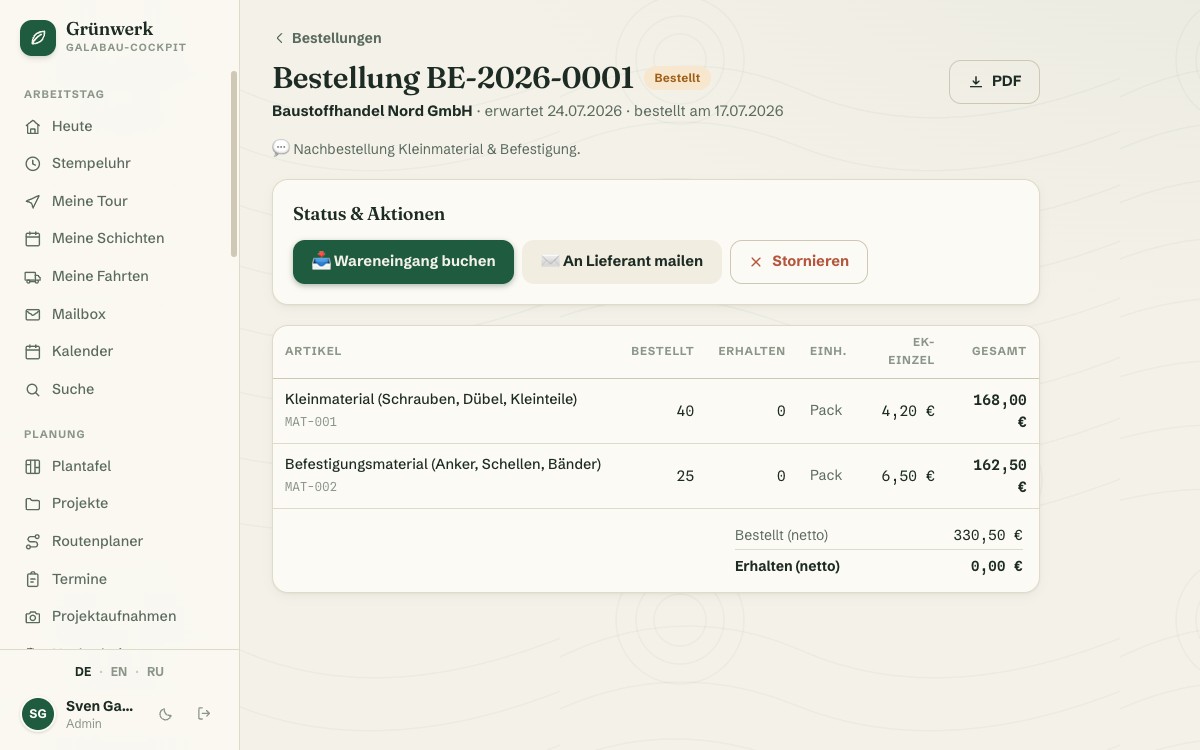 Reorder Suggestions Instead of Gut Feeling — Screenshot