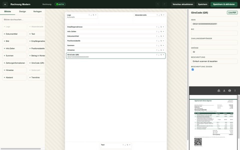 PDF Designer: Give Invoices, Quotes and Documents Your Own Look — Screenshot