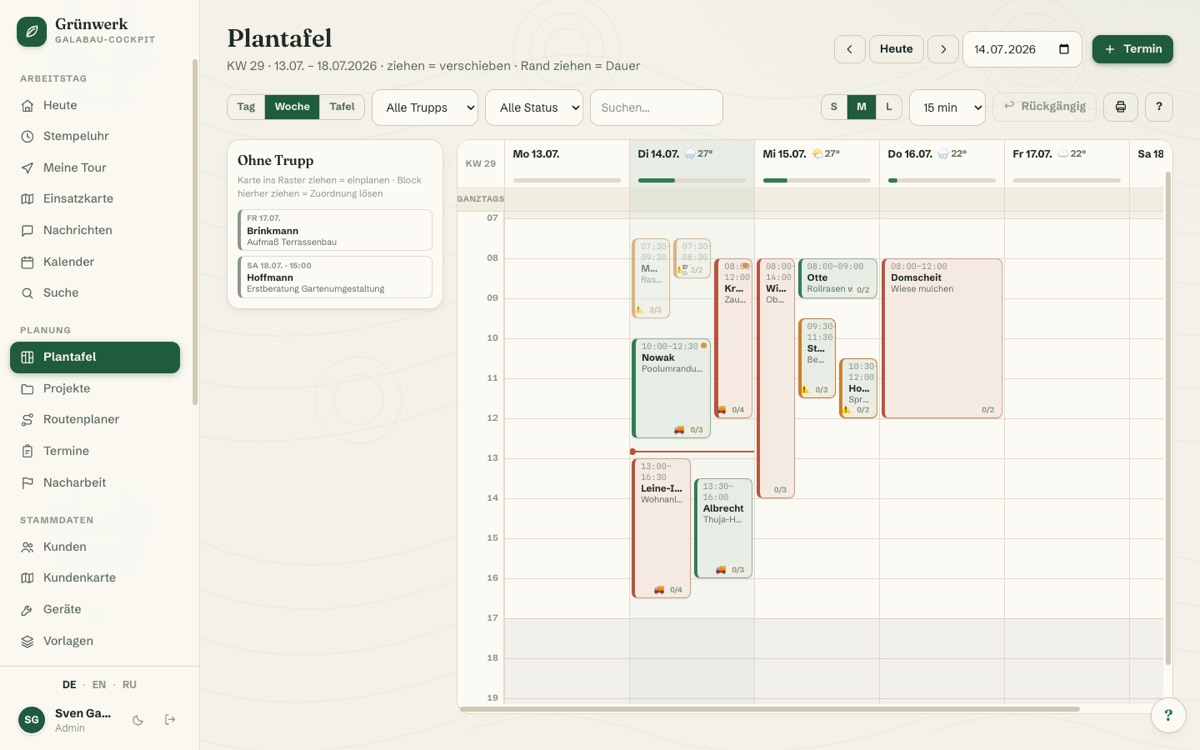 Rain day? Planning knows the drill — Screenshot
