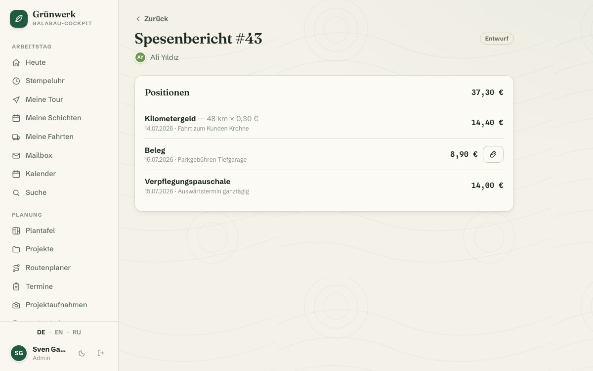 Travel Expenses — From the Phone Receipt to Sign-Off — Screenshot