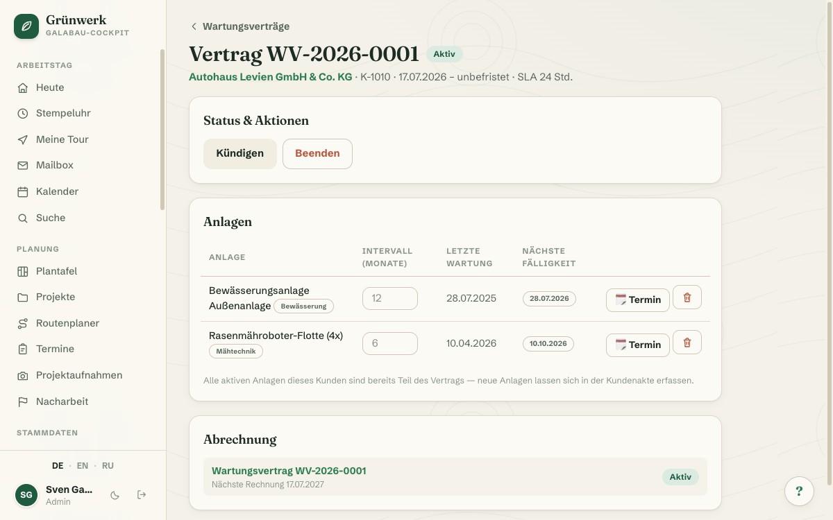 Maintenance Contracts — Predictable Revenue Instead of Random Jobs — Screenshot