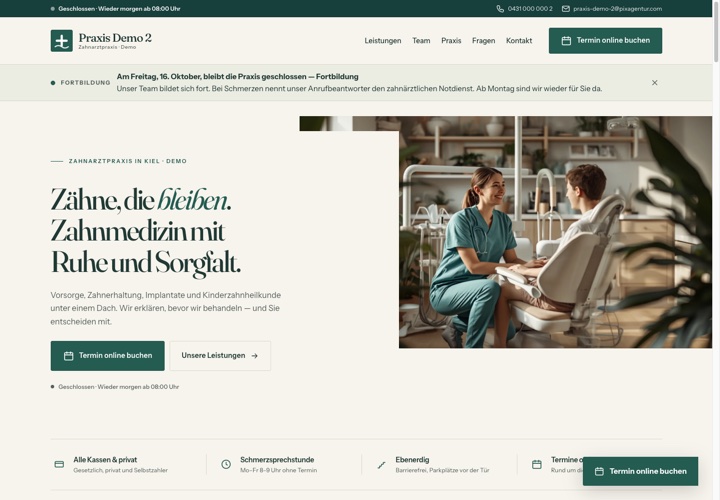Paket M — Praxis: Startseite der Live-Demo