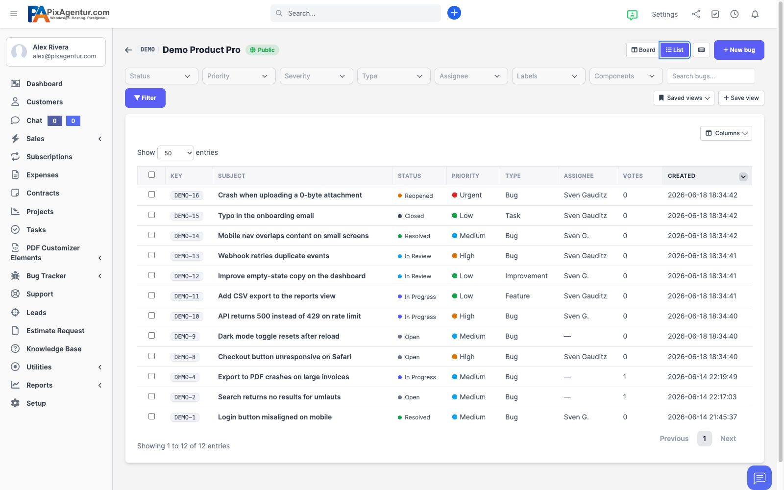 List view