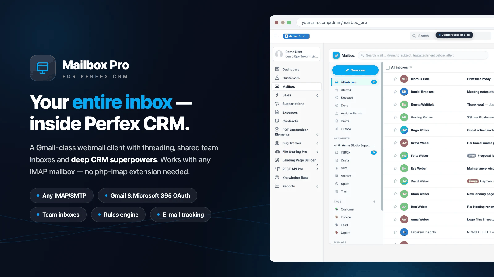 Mailbox Pro — webmail client for Perfex CRM