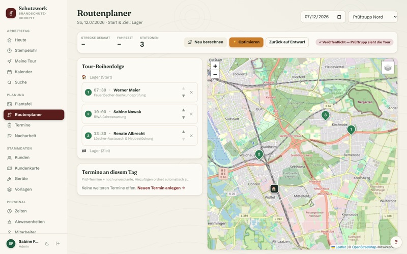 Route planner with map & optimisation