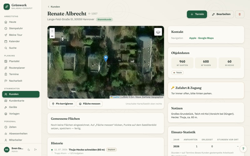 Customer file with satellite view & property data